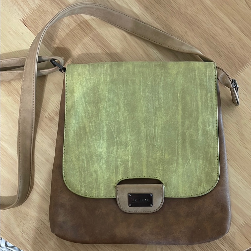Green and Brown Crossbody Bag
